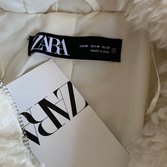 ZARA faux fur shearling jacket with hoodie coat blogger favorite - Picture 11 of 15